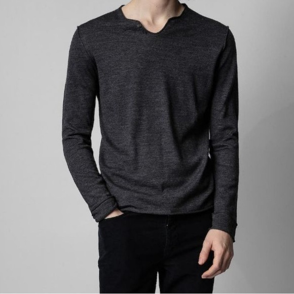 Zadig & Voiltaire Henley Neck Monastir Sweater Size M - Picture 10 of 16